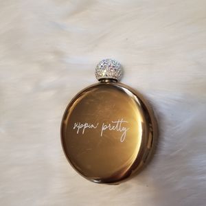 2/$15 - Sippin Pretty Gold Flask